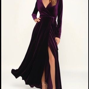 Lulu’s purple Gown Velvet Dress